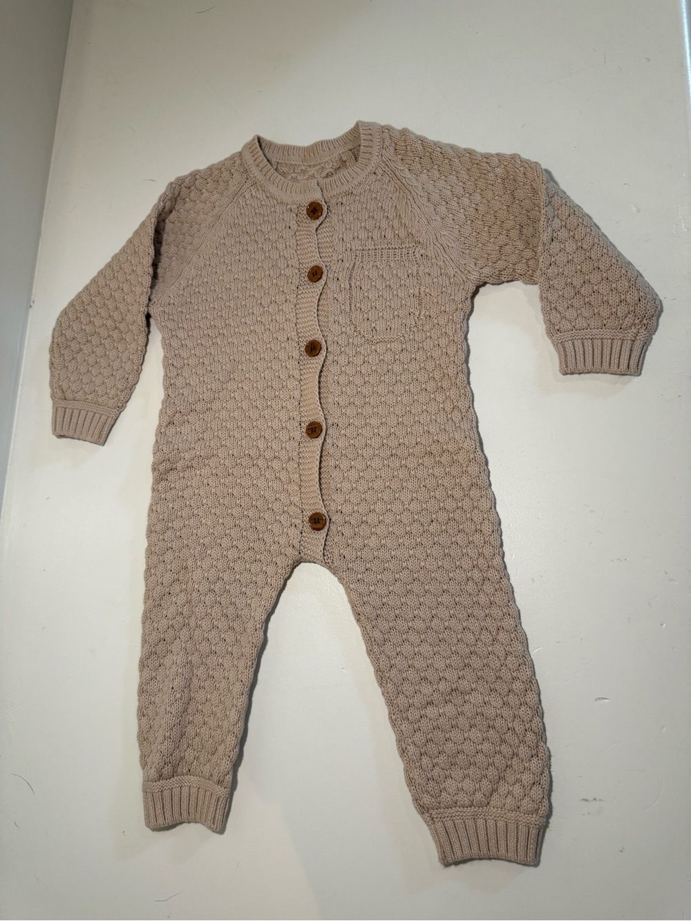 Knitted Cotton One-Piece | Size 80 approx 6-12 months